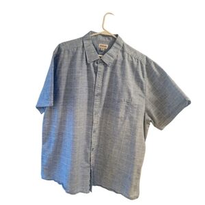 Haggar mens pale blue short sleeve button up shirt